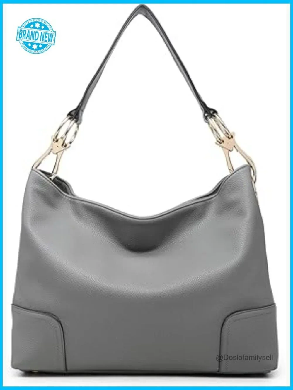 Soft Vegan Leather Hobo Bag Slouchy Shoulder Purse Top Handle Tote Work Satchel